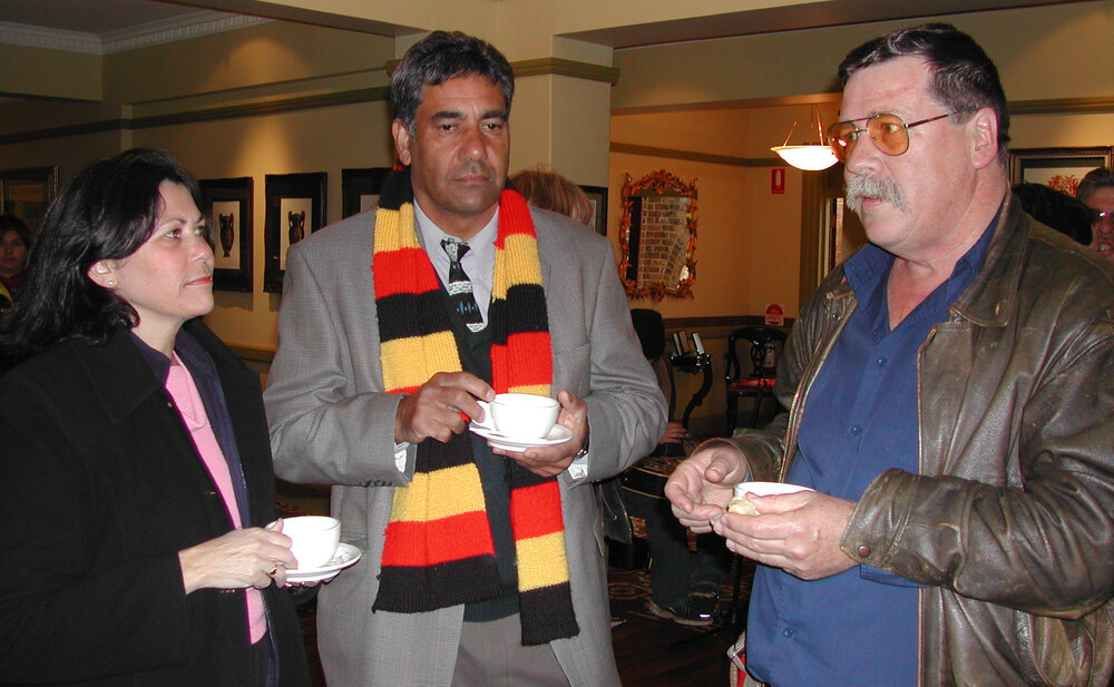 Cynthia and Tom Briggs with Associate Professor Herman Beyersdorf, NAIDOC 2003