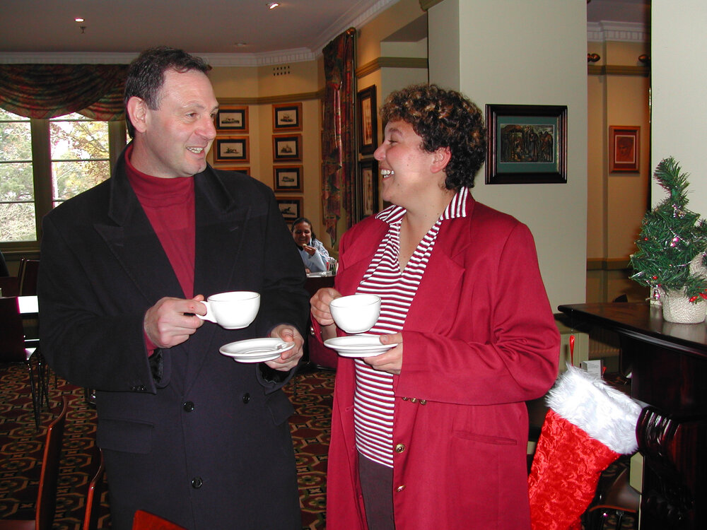 Professor Victor Minichiello (Dean of the Faculty of Education, Health and Professional Studies)  with Theresa Davis, NAIDOC 2003