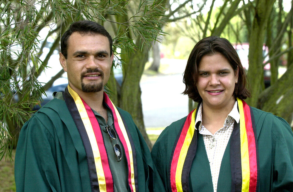 Clayton Morris and Raeleen Rach, TRACKS Graduates, 2001