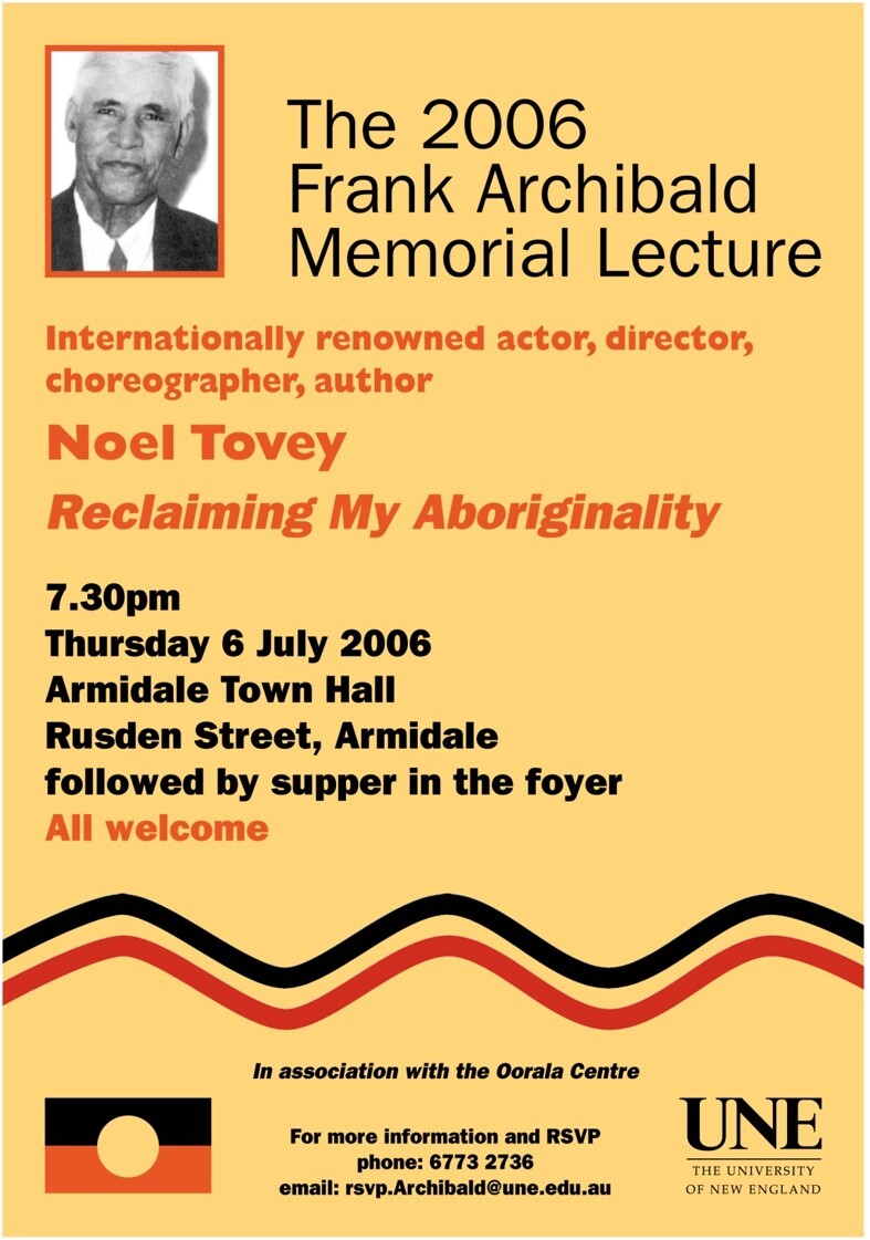 Reclaiming My Aboriginality &ndash; 2006 Frank Archibald Memorial Lecture