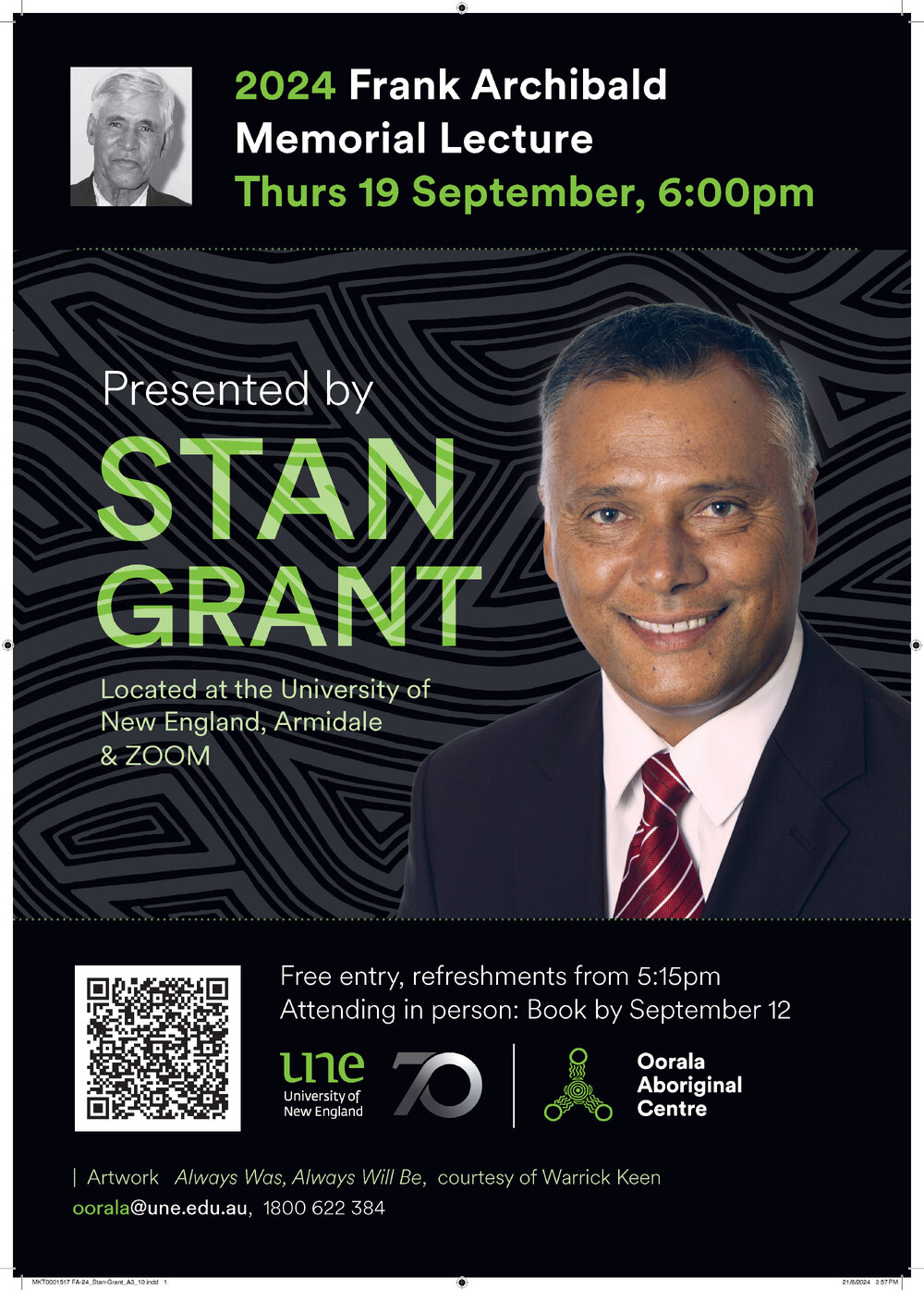 Yindyamarra: to live with dignity in a world of catastrophe - 2024 Frank Archibald Memorial Lecture presented by Stan Grant