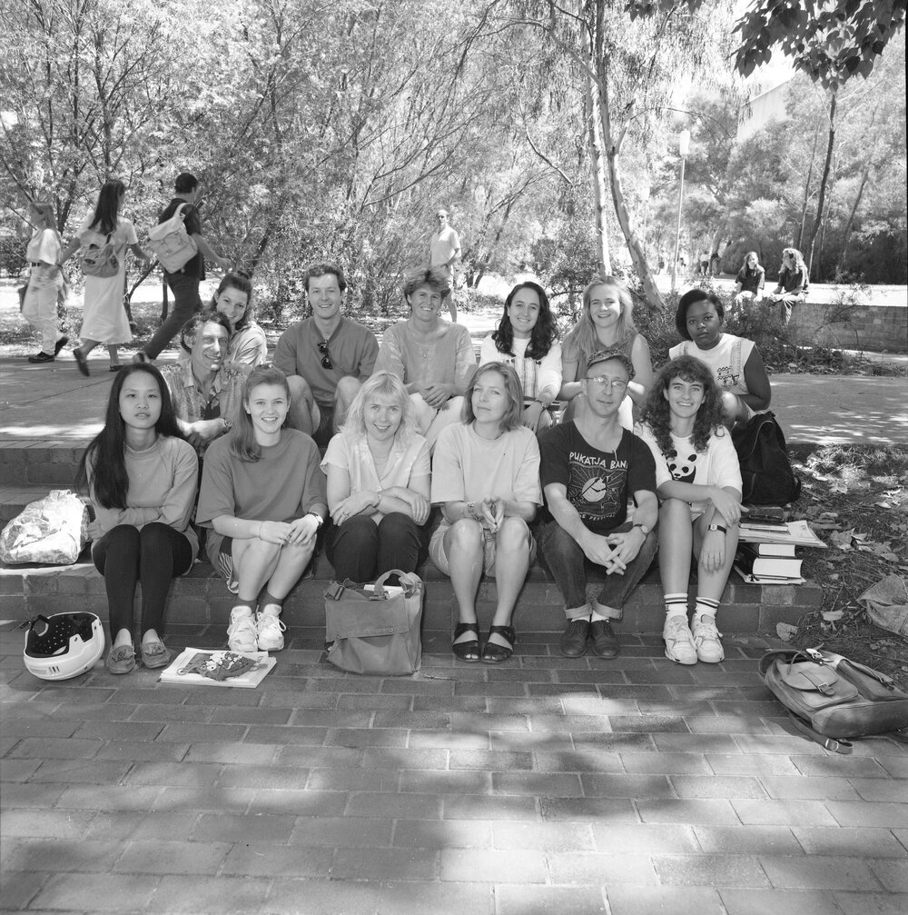 Linguistics student group with Dr Howard Brasted, UNE 1993