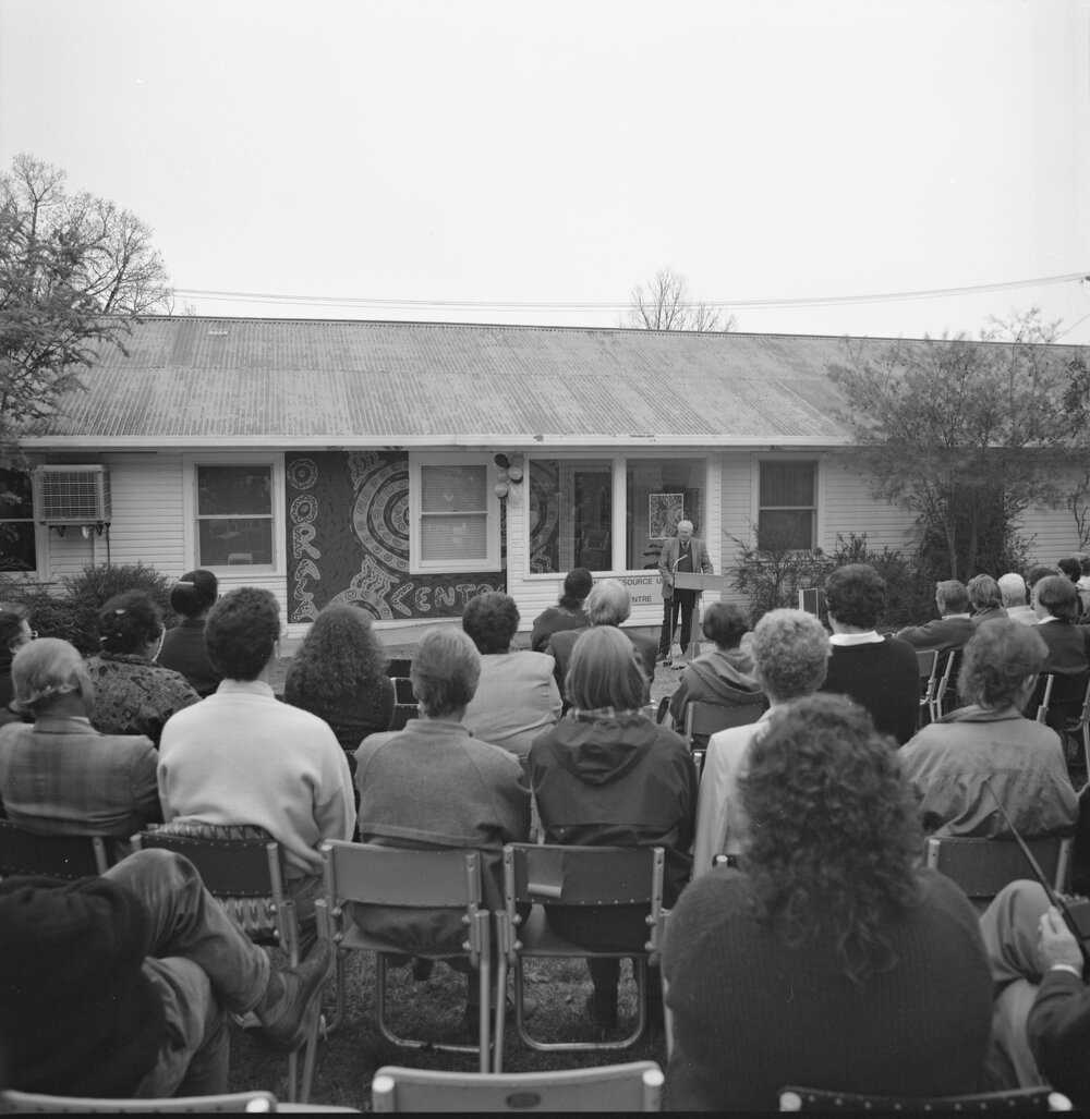 Professor C. Hawkins, speaking at the opening of the Oorala Centre, 1992