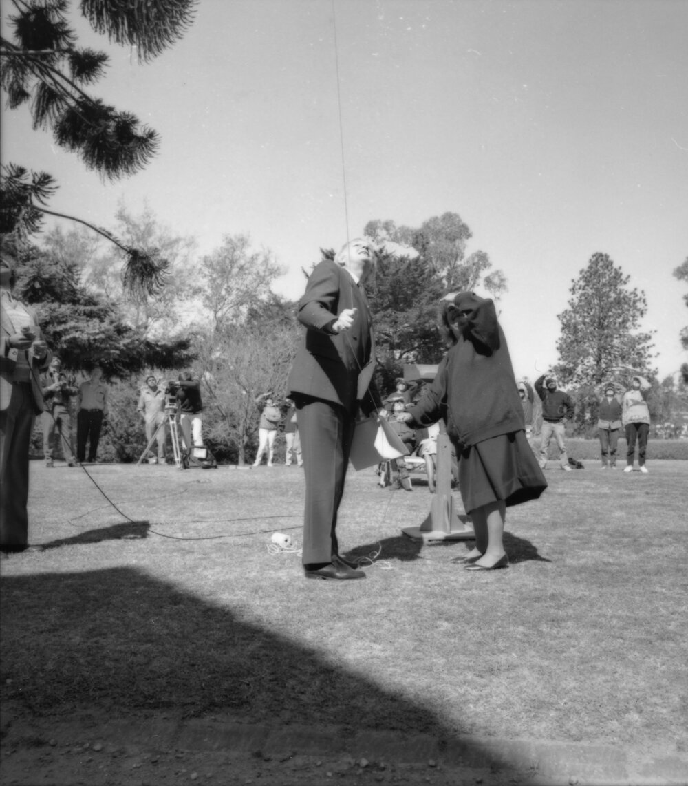 Aboriginal flag raising ceremony, UNE, 1991