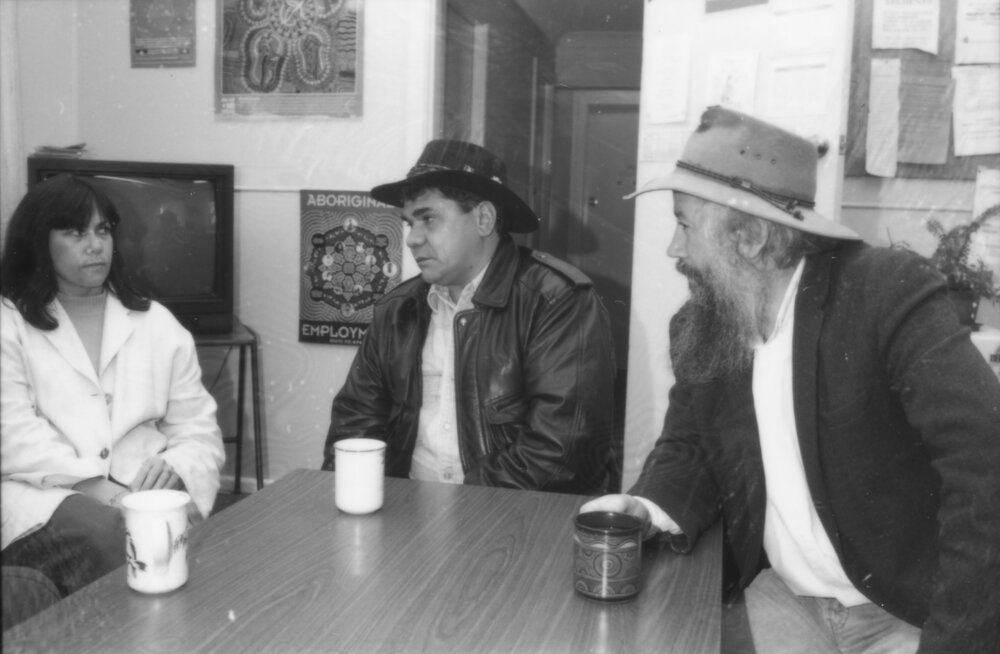 Cynthia Briggs, Michael Dodson and William Oates, Oorala Centre, 1994
