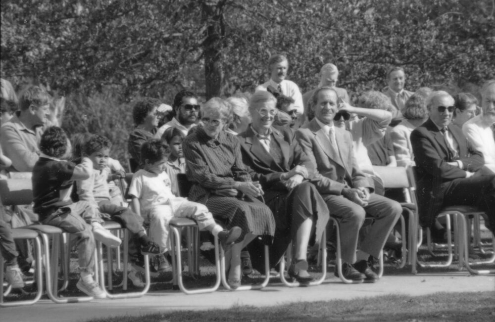 A crowd at the ceremony for Aboriginal Education, 1988
