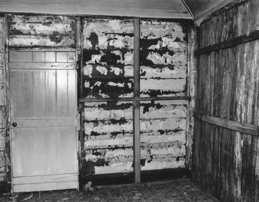 Interior view of a house in Markham Street before renovations