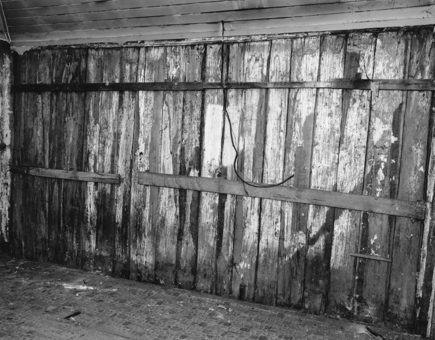 Interior view of a house in Markham Street before renovations