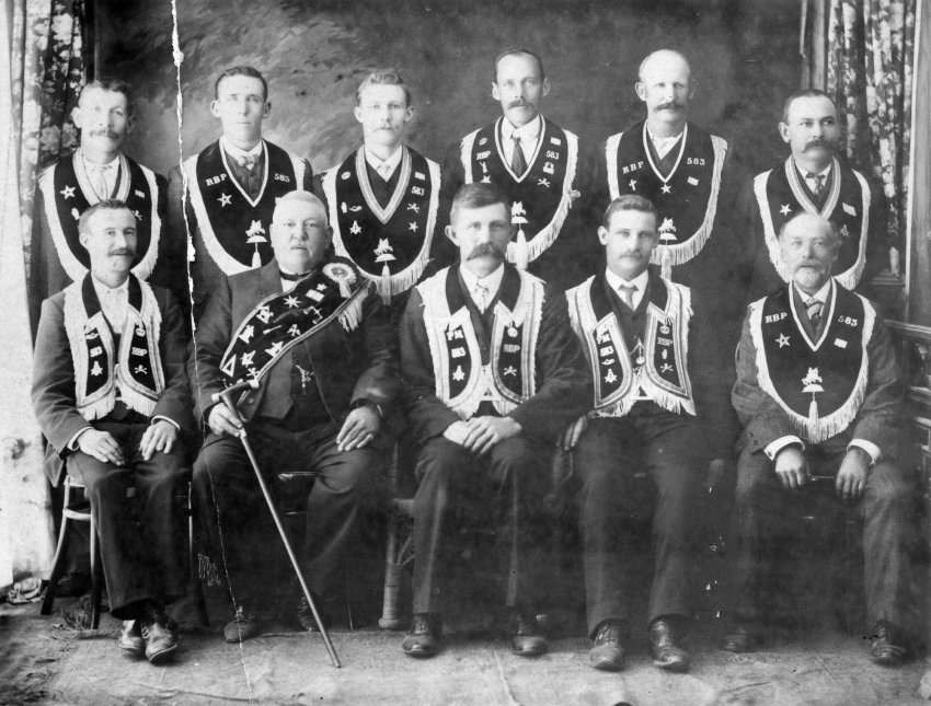 Loyal Orange Lodge (RBP 583) members, c. 1902