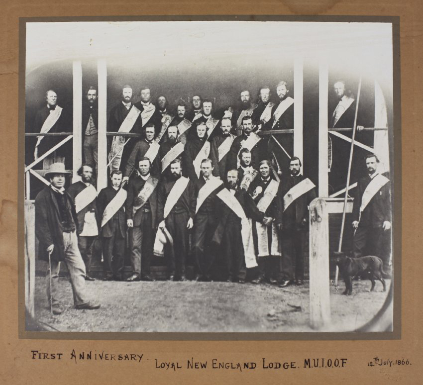 Members of Loyal New England Lodge M.U.I.O.O.F., 14 July 1866