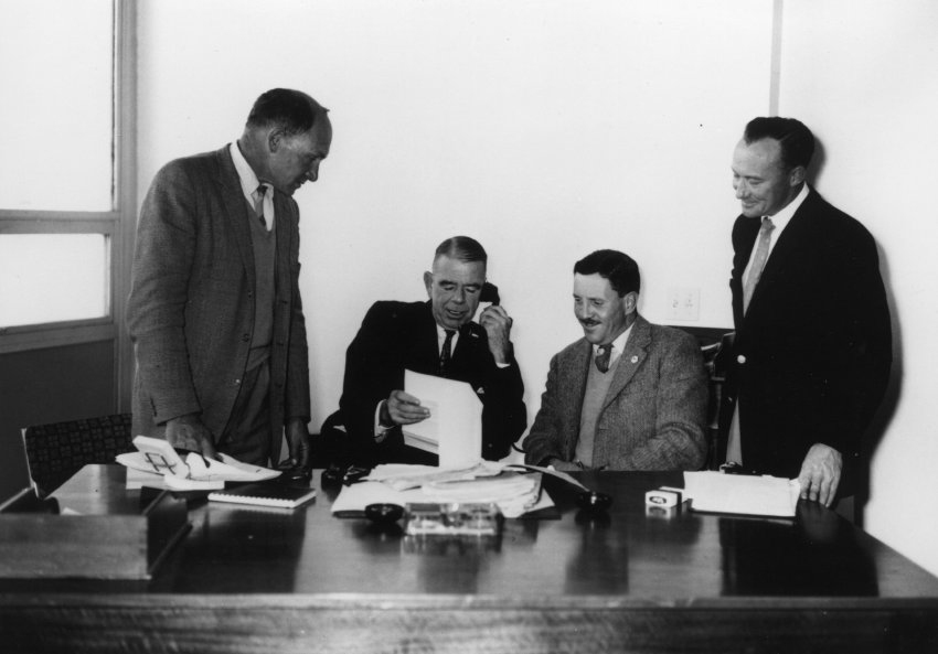 Maurice Wright, A.C.M. Howard, Peter Wright, and [unknown]