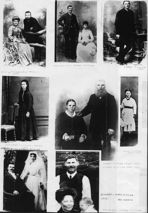 Collection of wedding and other photos of the Fittler family