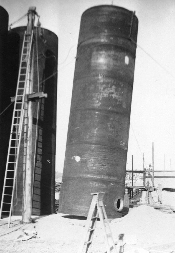 Boiler stack at New England Girls' School, 1938