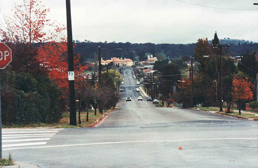 Brown Street, looking west from Dangar Street intersection, May 1990