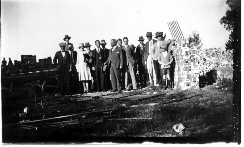 Armidale Teachers' College: Turning first sod at College early morning, early 1929