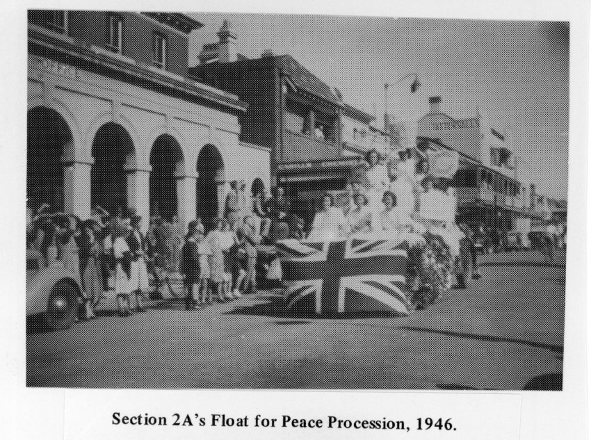 Armidale Teachers' College: Section 2A's float for Peace Procession, 1946