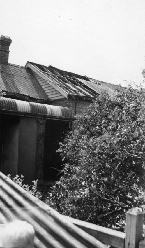 Aftermath of tornado, Armidale, 1954