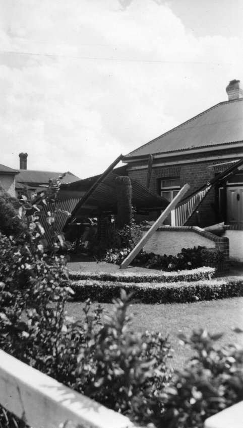 Aftermath of tornado, Armidale, 1954