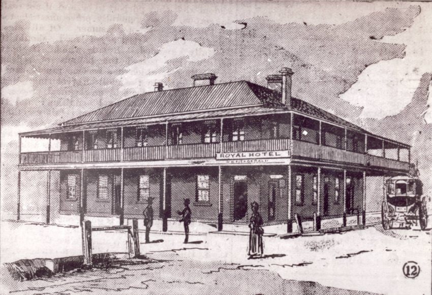 Sketch of Royal Hotel, Armidale, c. 1889