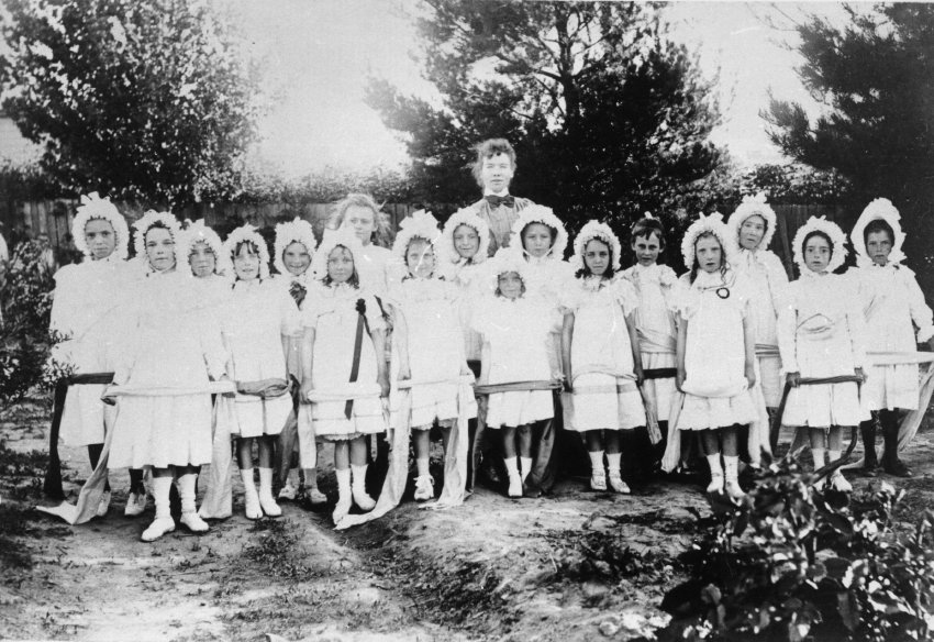 Sash drill squad at Hillgrove Public School, c. 1900