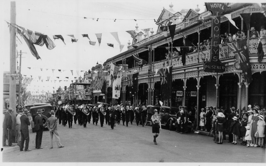 Procession in Beardy Street, date possibly 1930s
