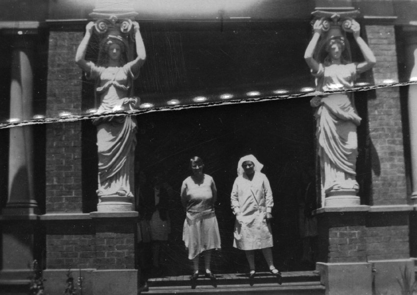 Armidale Teachers' College: Smith House: Matron Jane Ann Furnifull and Miss Alice Perrin, Warden, 1929