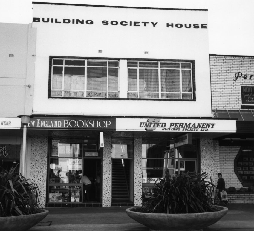 Building Society House, New England Bookshop, United Permanent Building Society Ltd., Beardy Street, 1980