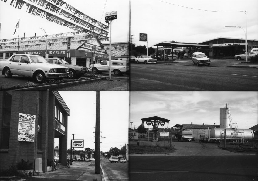 Armidale businesses: Woodward Chrysler, Repco Auto Parts,  Shell Garage,  Shell Depot, 1980