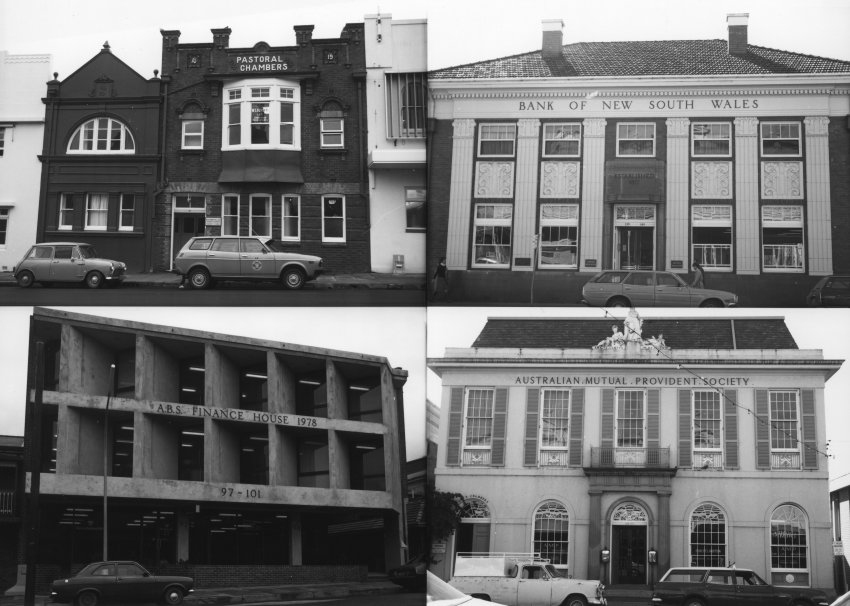 Pastoral Chambers, Finance House, Bank of New South Wales, A.M.P. Building, 1980