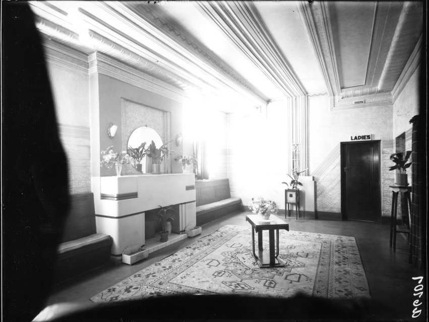 Upper foyer, Capitol Picture Theatre, Beardy Street, Armidale, 1947
