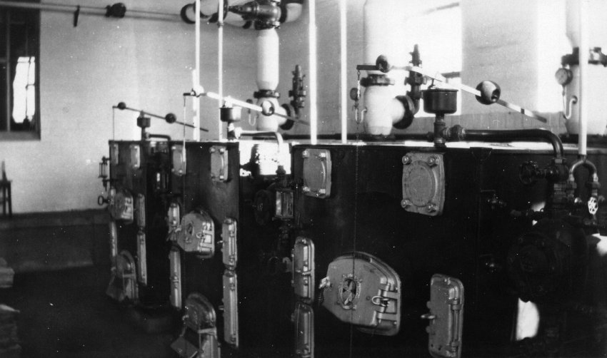 Armidale Teachers' College: Boiler room for College heating system, 1930