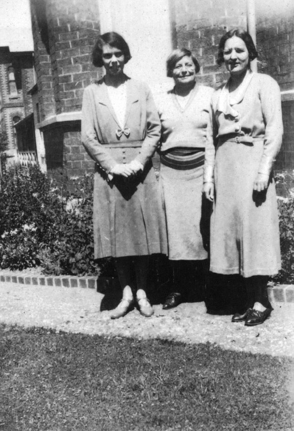 Armidale Teachers' College, Smith House staff, Miss R. Rayner, Matron Furniful and Miss D. Lindsay, 1930s 