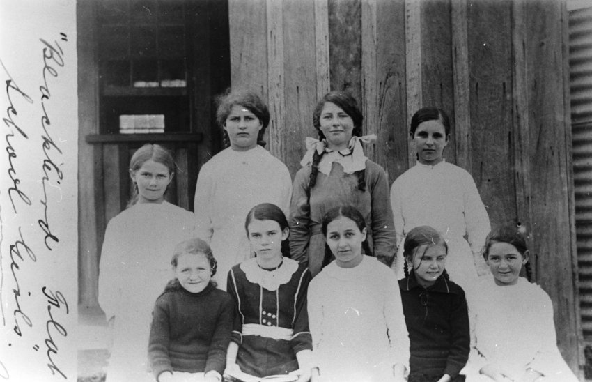 Blackbird Flat School Girls, Kempsey district, c.1890