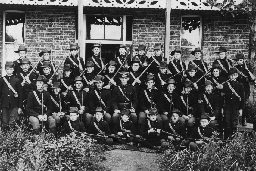 Group of [cadets] at De La Salle Boys' College, Armidale, c. 1906
