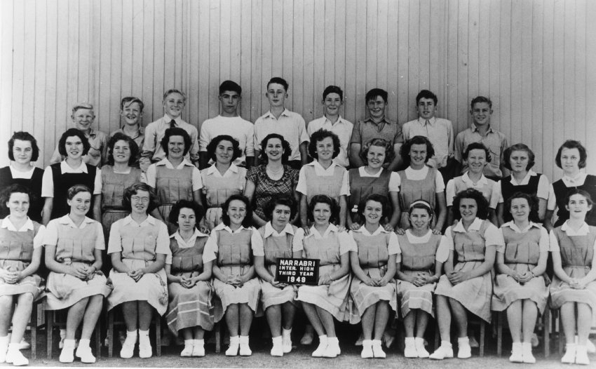 Narrabri Intermediate High School, Third Year, 1949