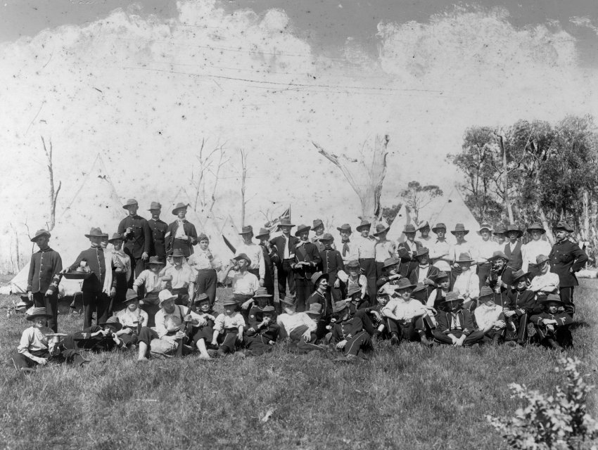  The Armidale School Cadet group on bivouac
