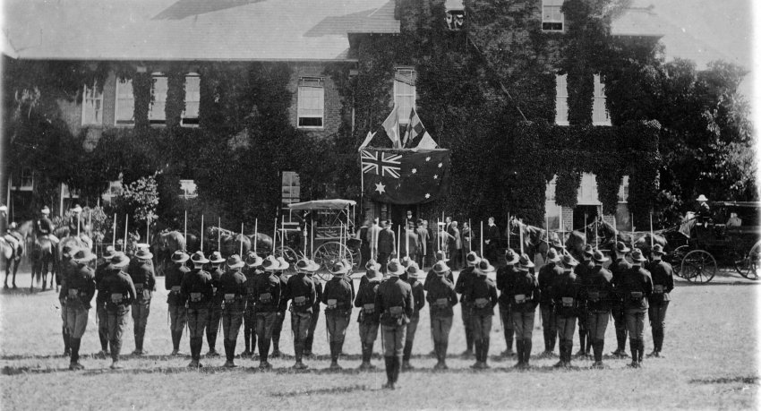 Cadet parade at The Armidale School
