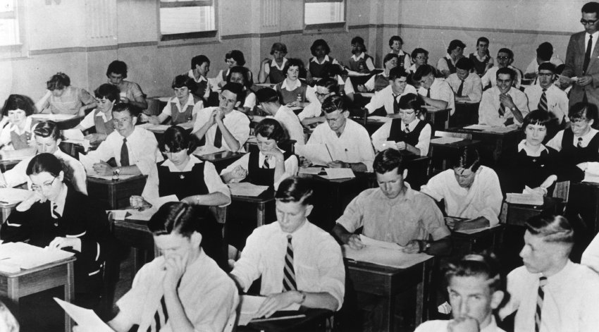 Leaving Certificate group at Tamworth High School, 1958
