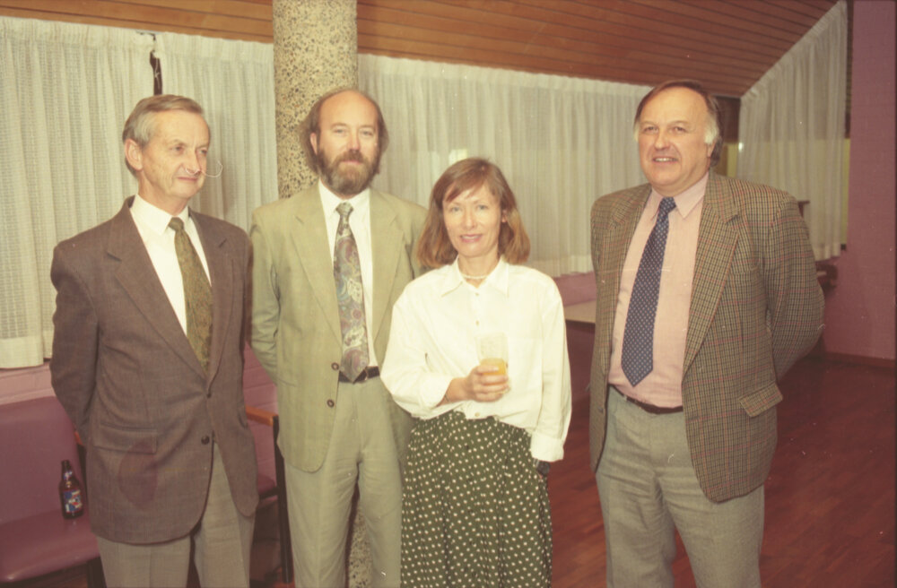 Jeff Warnock, Registrar, department farewell, UNE, 1994