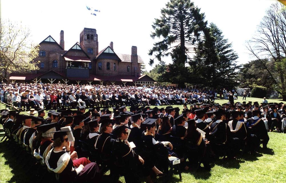 Graduation crowd, UNE, March 2000