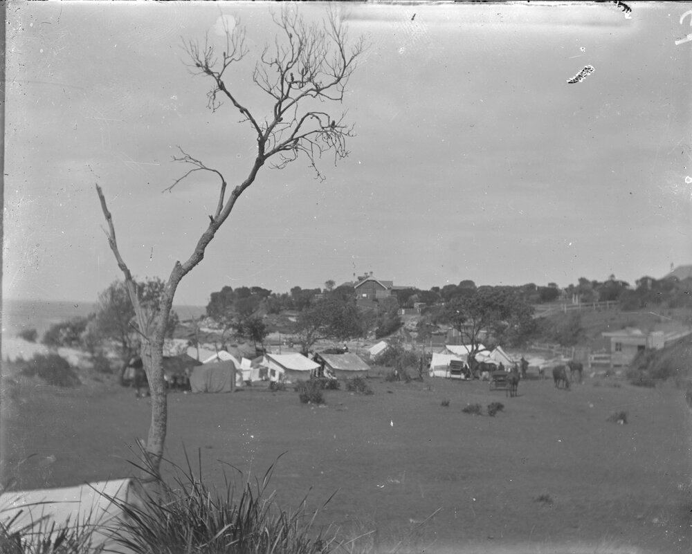 [Tent settlement]