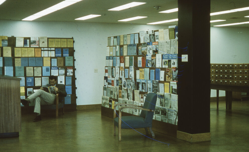 Serials display and reading area, Dixson Library, UNE