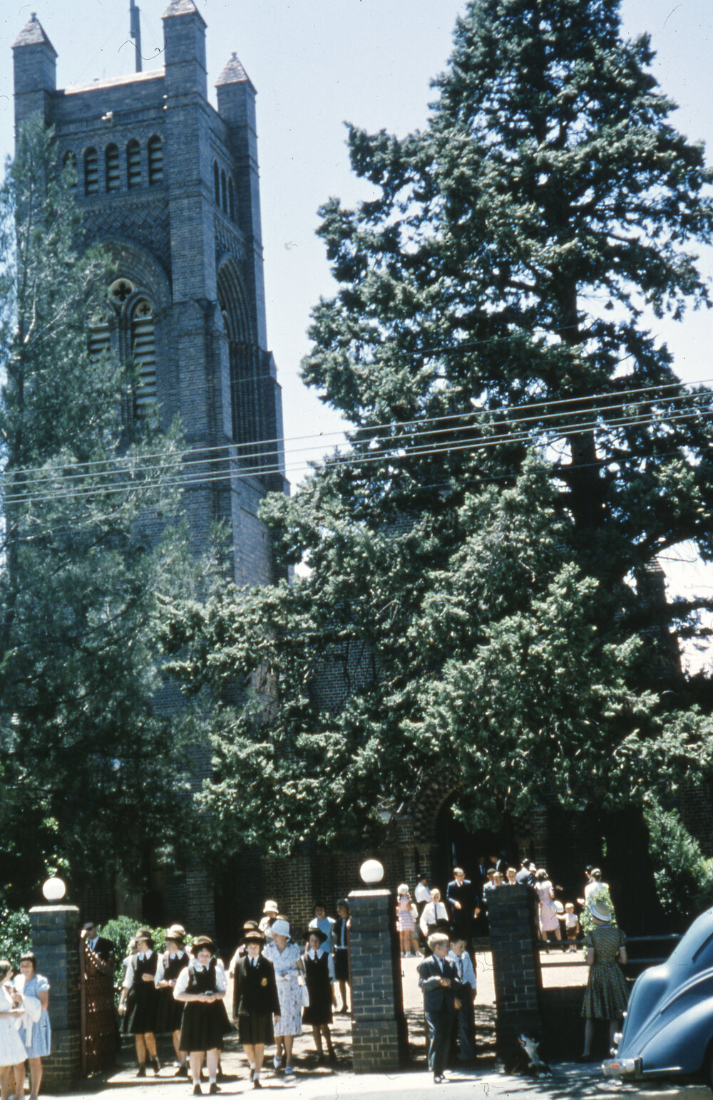 Students outside St. Peters Cathedral