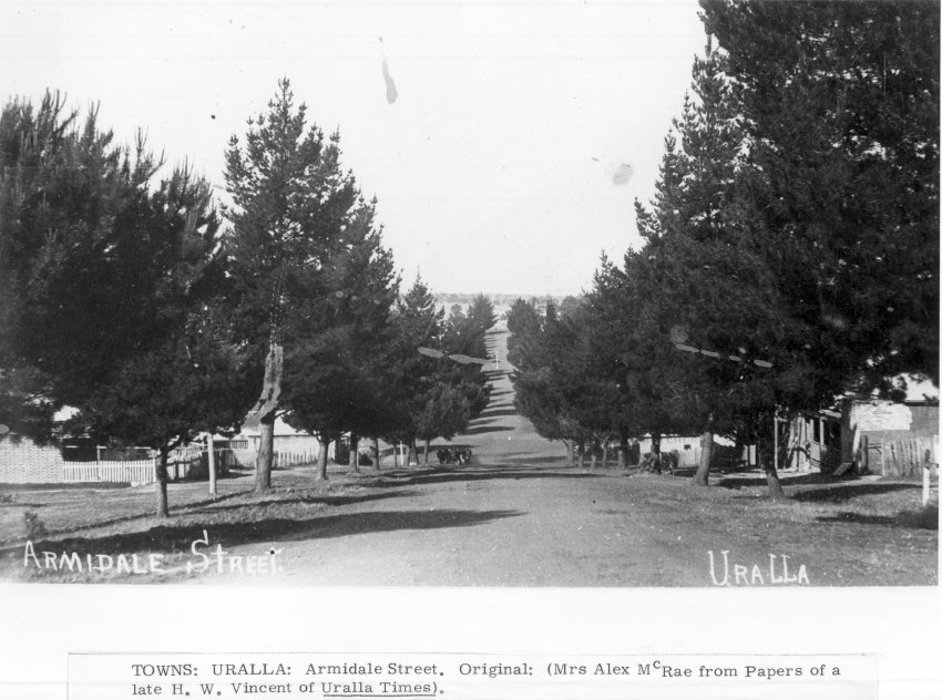 Don Duncan's Butcher, Joe Cooper's Royal Hotel and the  Oddfellows Hall, Armidale Street, Uralla
