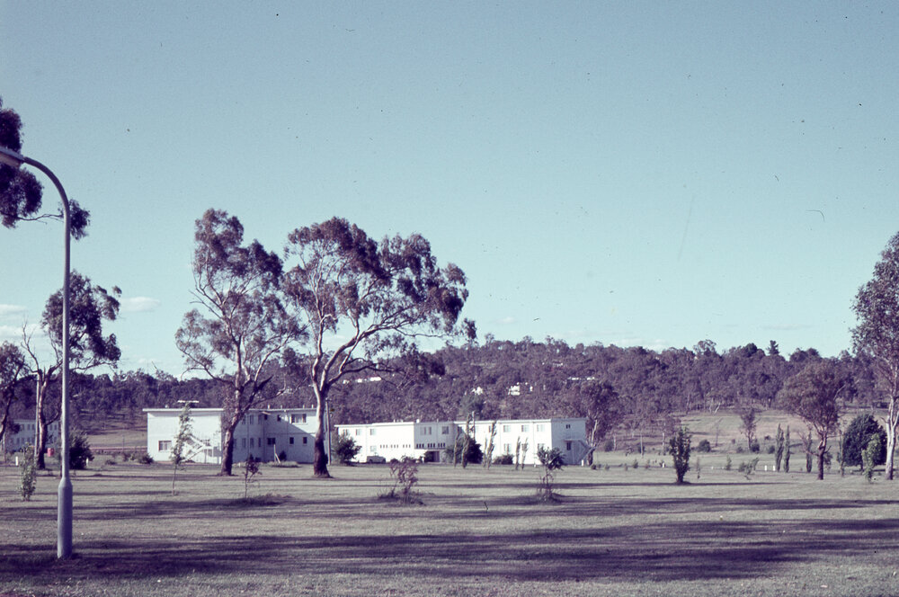 University grounds with a view towards Wright College, UNE