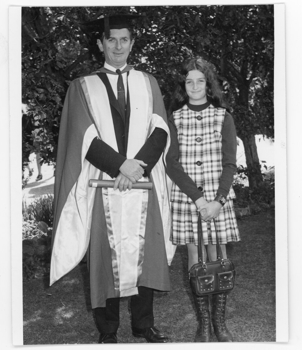 Graduation Ceremony - Dr Lionel Gilbert and daughter Anne