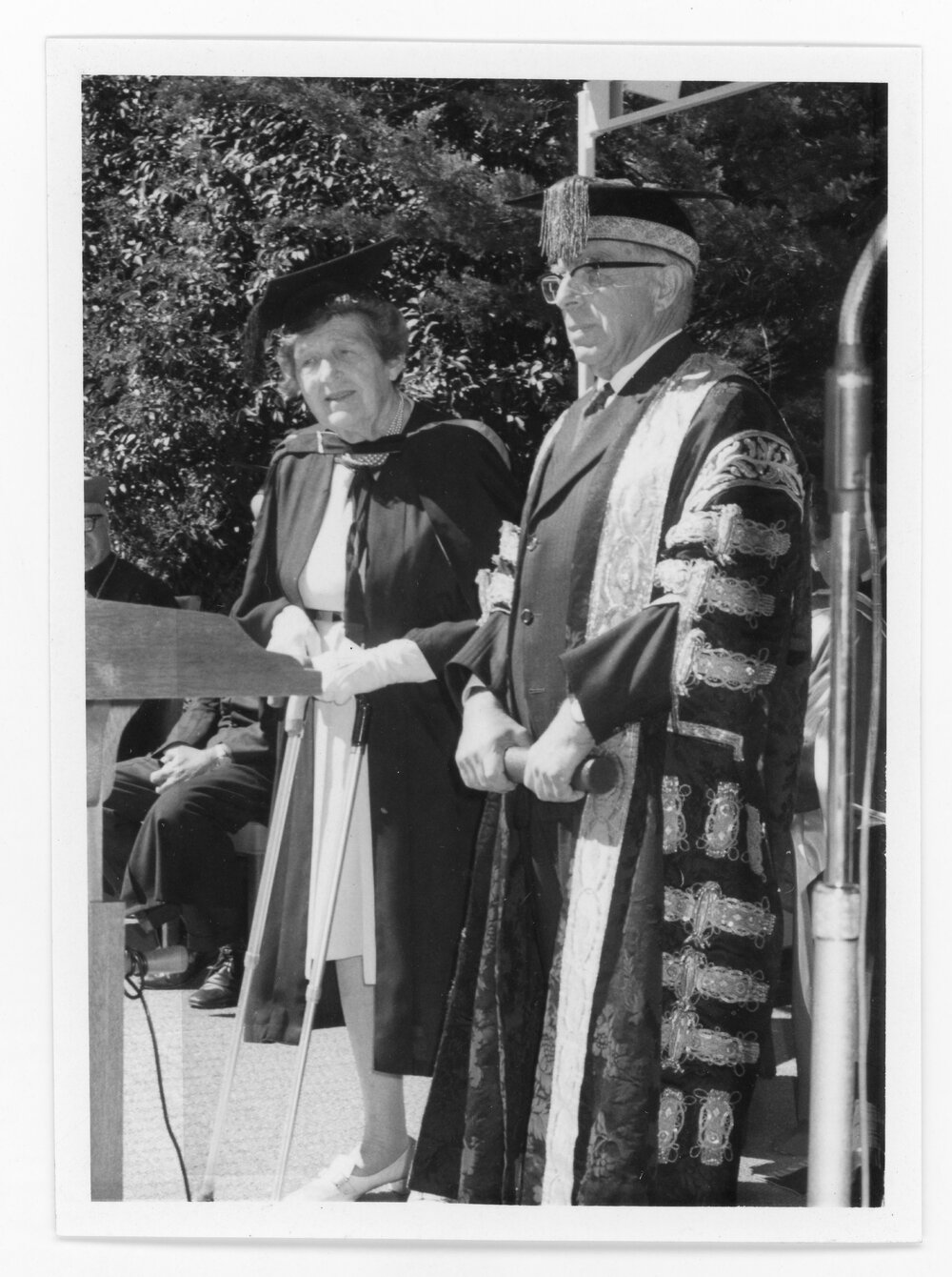 Graduation Ceremony - L T Daley receives honorary degree, 1973