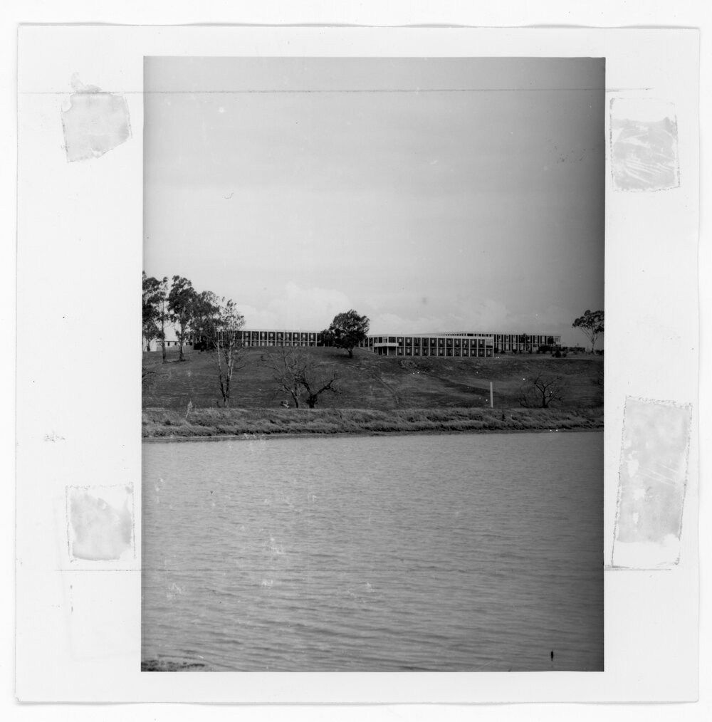 Robb College water view looking across a flooded Consett Davis playing field