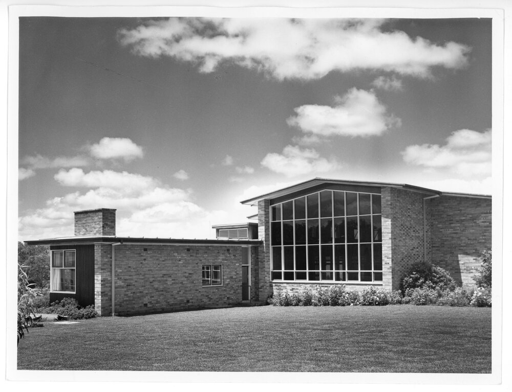 Wright College, external view towards dining hall