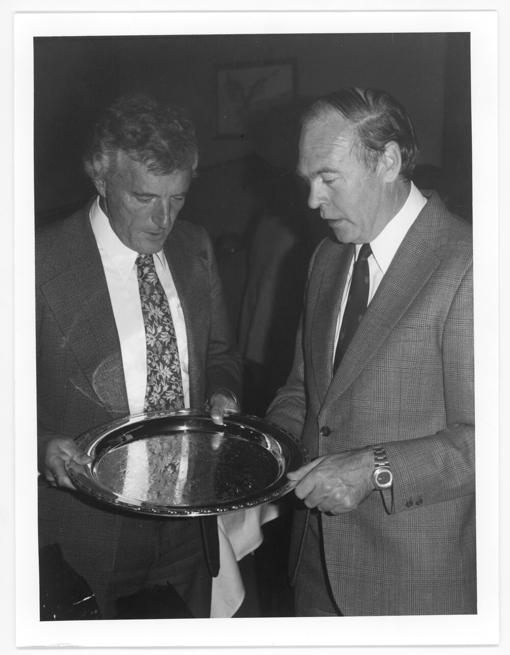 Pro Vice Chancellor Elkin and Vice Chancellor Professor Lazenby, 1977